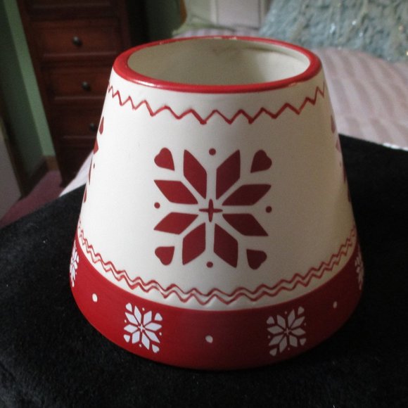 Yankee Candle Large Shade Nordic Snowflake Christmas Ceramic